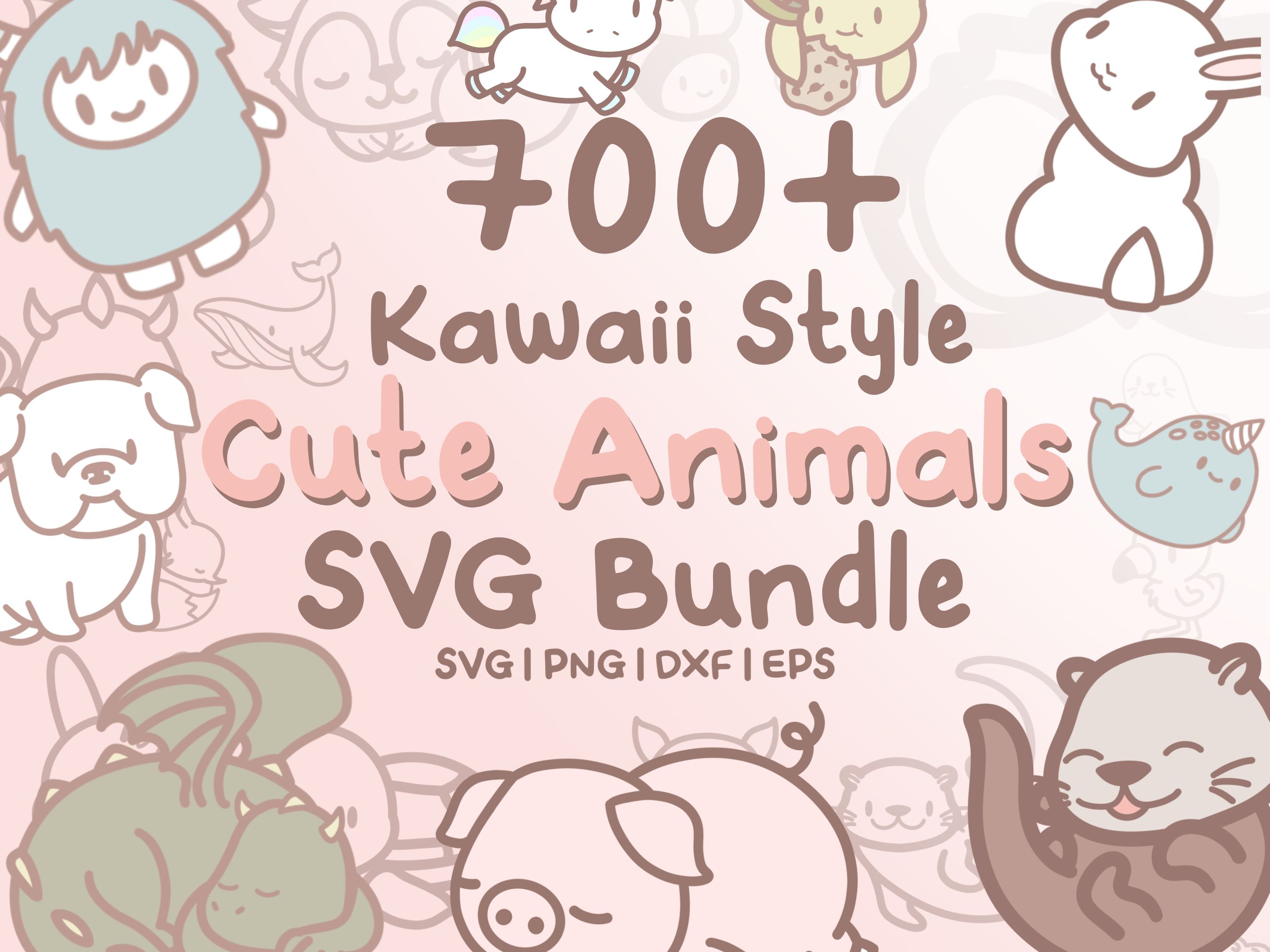 700+ Kawaii Animals SVG Illustrations